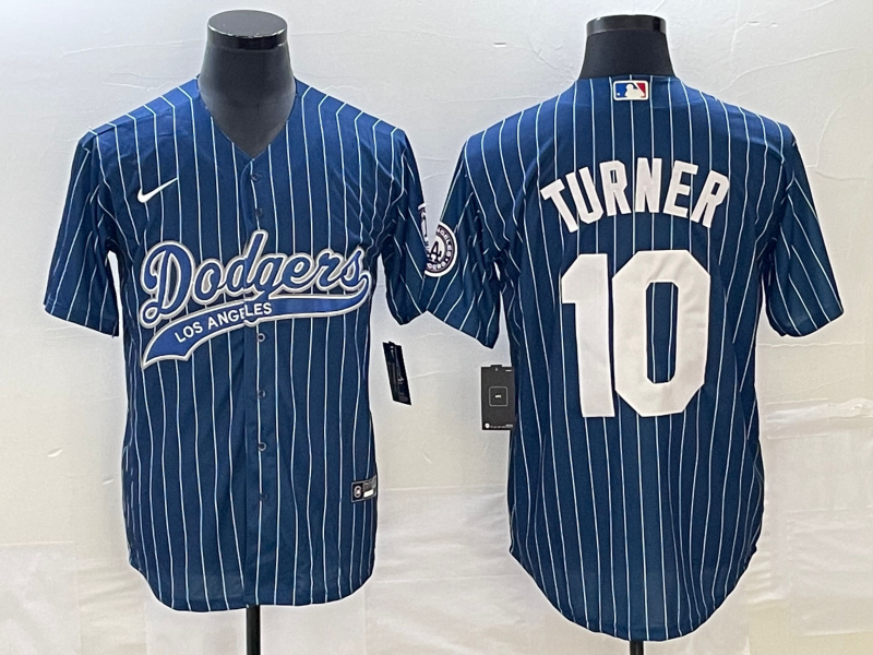 Men's Los Angeles Dodgers Justin Turner #10 Blue Jersey Joint Edition
